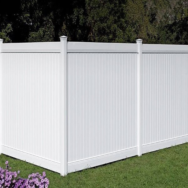 Customized white vinyl fence panels (2)